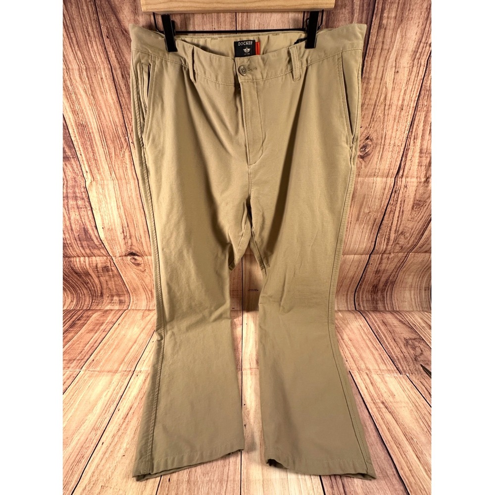 Dockers Mens Chino Pants Khaki Straight Leg Slim Fit 38 x 30 Smart 360